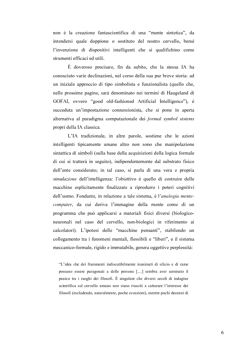 Anteprima della tesi: Artificial Intelligence. Un programma di ricerca filosofico, Pagina 4