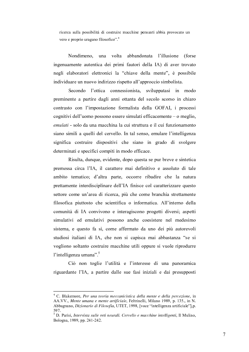 Anteprima della tesi: Artificial Intelligence. Un programma di ricerca filosofico, Pagina 5