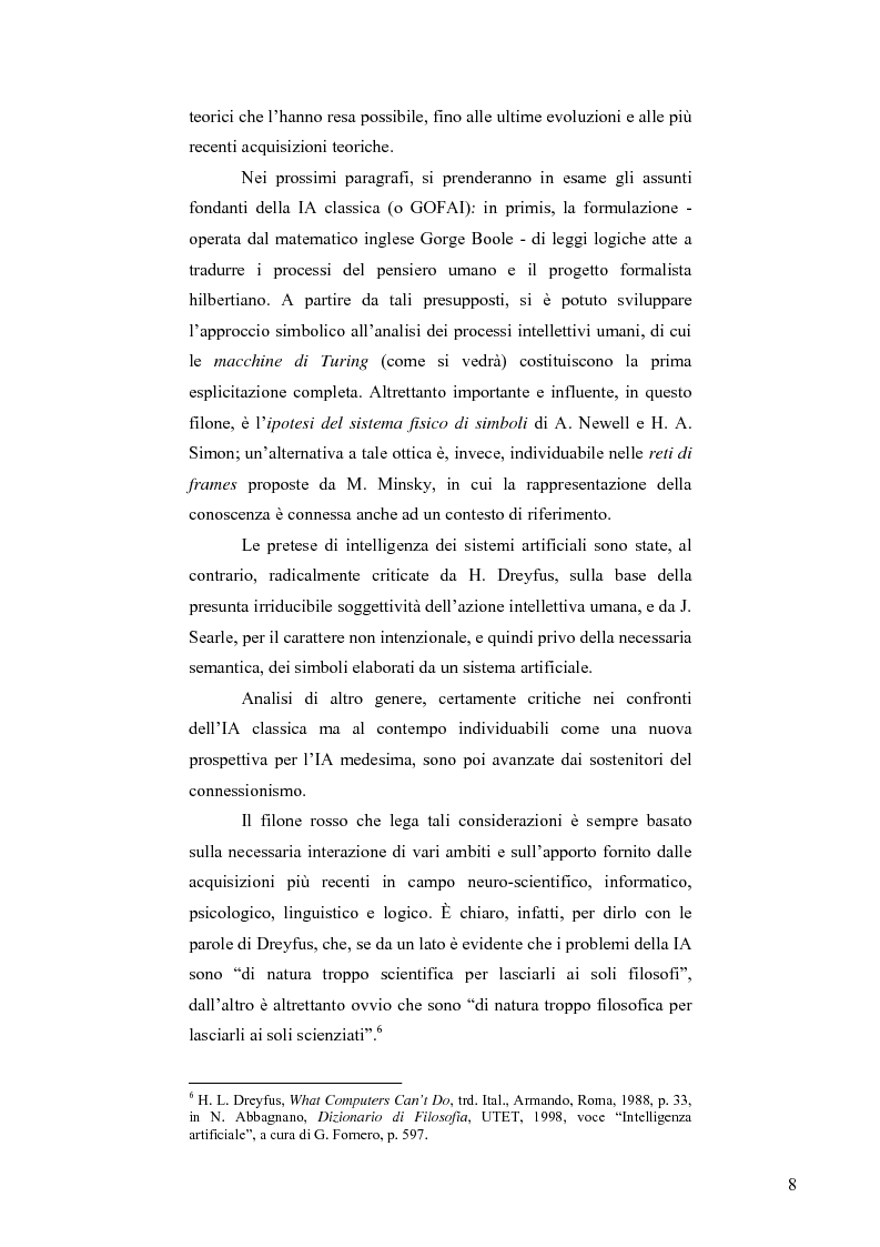 Anteprima della tesi: Artificial Intelligence. Un programma di ricerca filosofico, Pagina 6