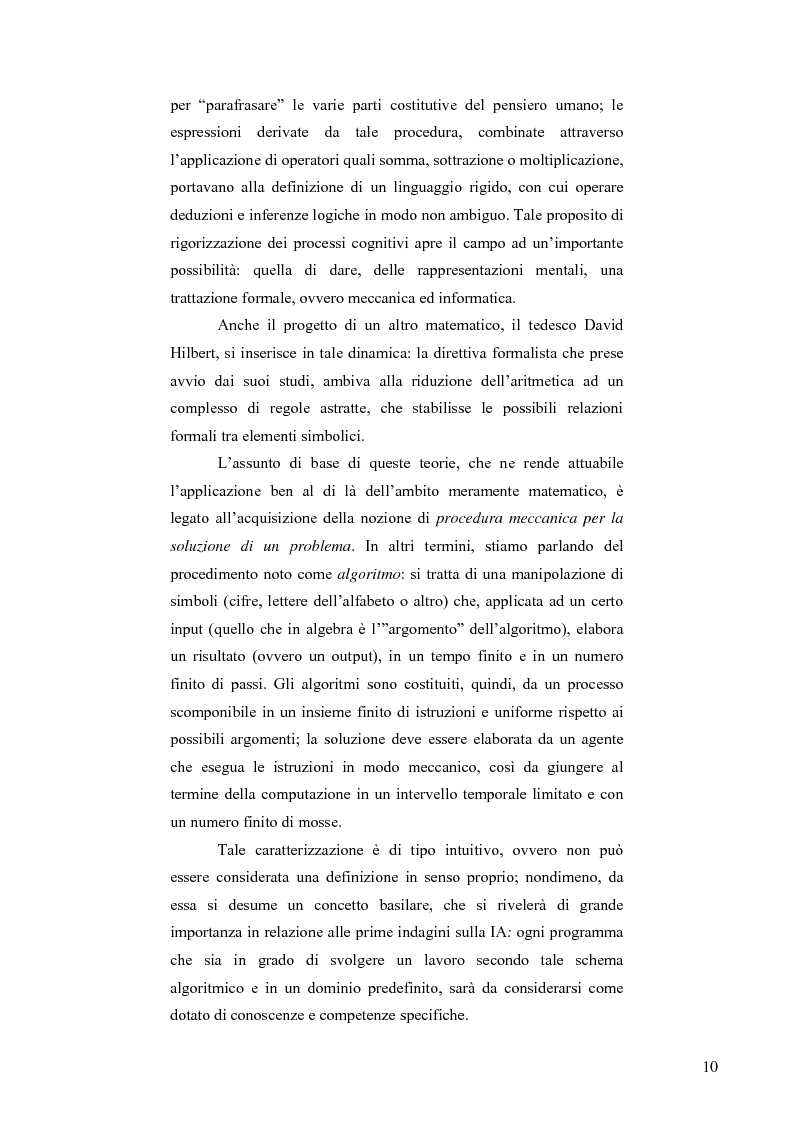 Anteprima della tesi: Artificial Intelligence. Un programma di ricerca filosofico, Pagina 8