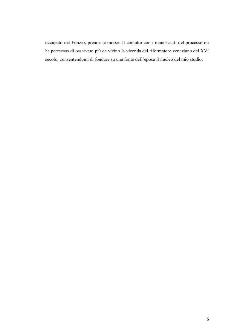 Anteprima della tesi: Il cathechismo di Bartolomeo Fonzio: un riformatore veneziano sulla scia di Lutero, Pagina 4