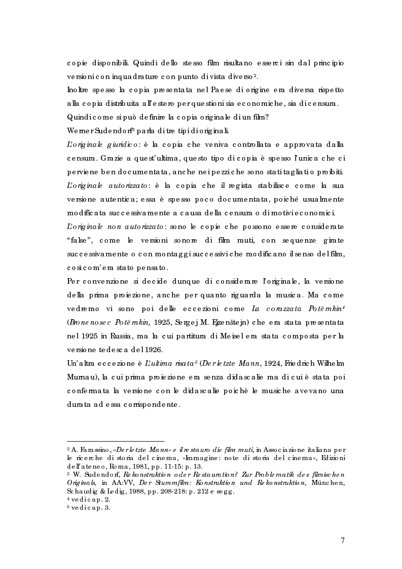 Anteprima della tesi: La riscoperta delle musiche originali per il cinema muto: trent'anni di festival e revival, Pagina 3