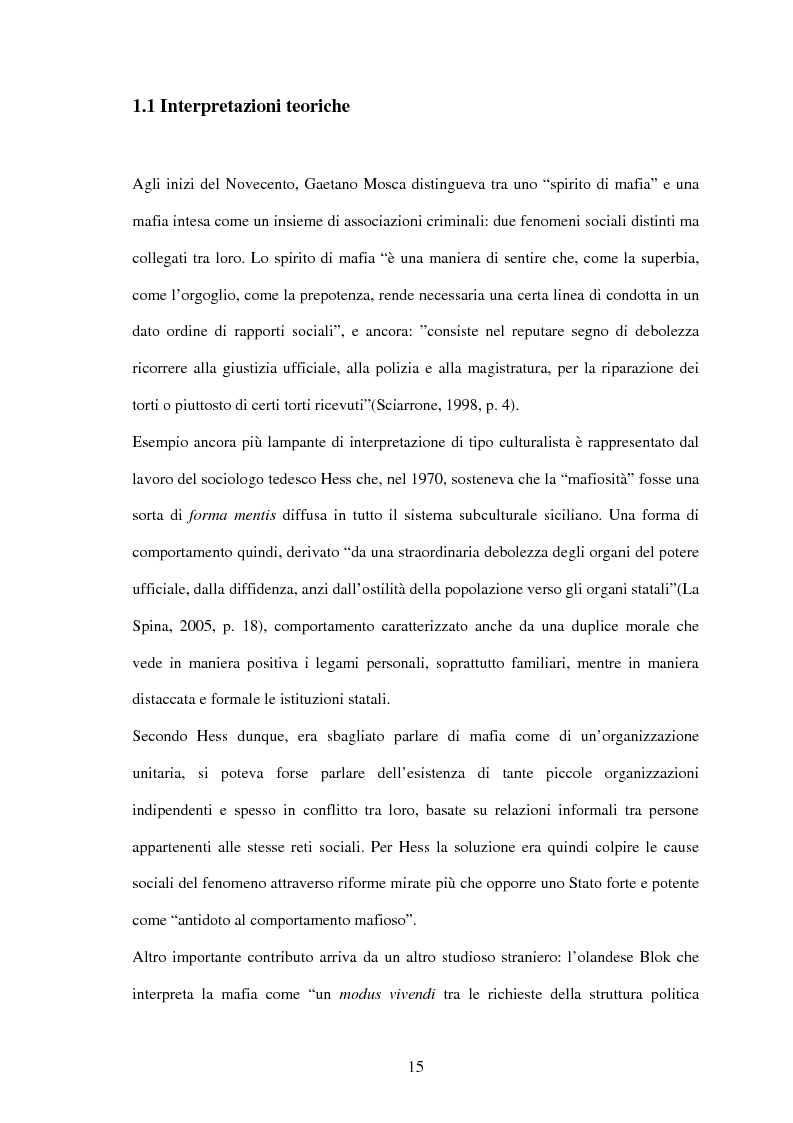 Anteprima della tesi: La criminalità organizzata di matrice mafiosa in Puglia, Pagina 13