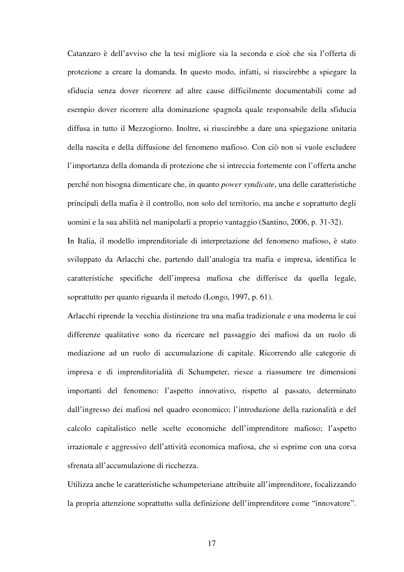 Anteprima della tesi: La criminalità organizzata di matrice mafiosa in Puglia, Pagina 15