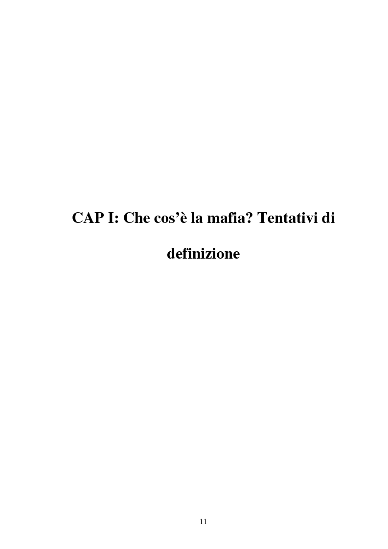 Anteprima della tesi: La criminalità organizzata di matrice mafiosa in Puglia, Pagina 9