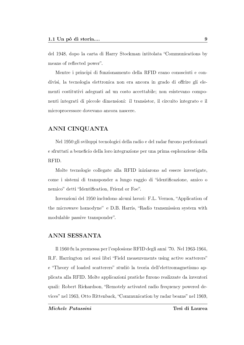 Anteprima della tesi: Studio di un'antenna a dipolo per applicazioni RFID a 2.45 GHz: indagine numerica, Pagina 9