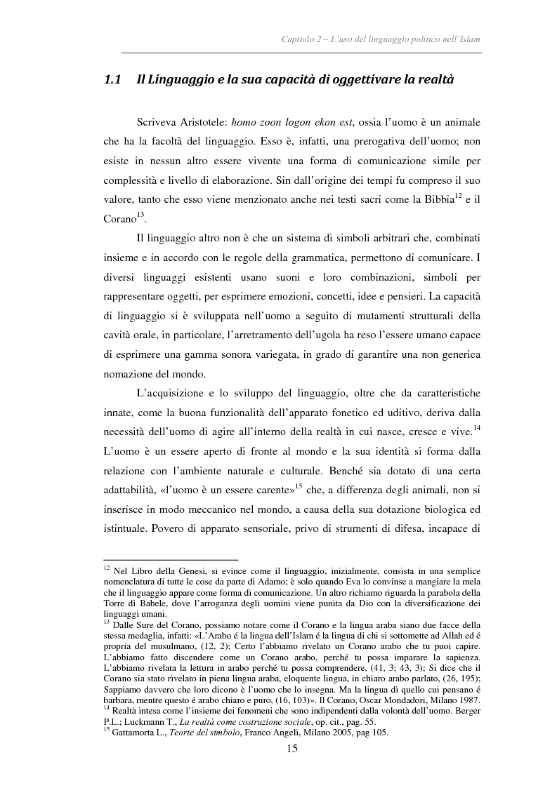 Anteprima della tesi: Il linguaggio politico dell'Islam, Pagina 10