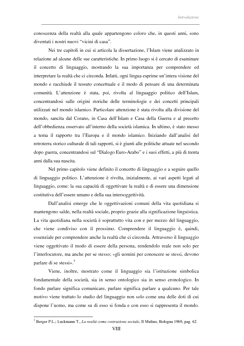 Anteprima della tesi: Il linguaggio politico dell'Islam, Pagina 3
