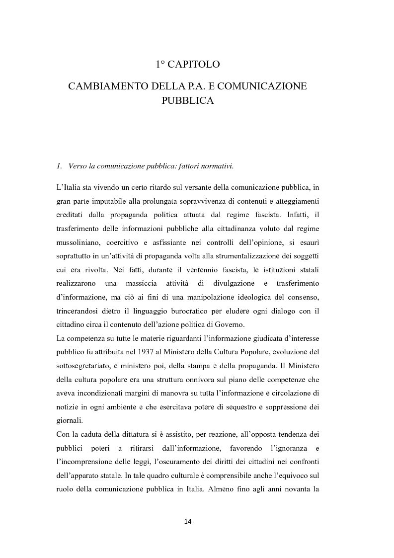 Anteprima della tesi: L'amministrazione che ascolta. Analisi della customer satisfaction degli utenti dell'Urp del comune di Torre del greco, Pagina 11