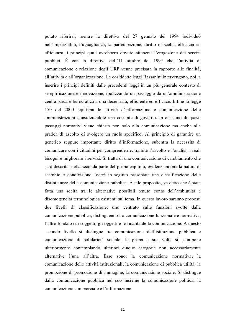 Anteprima della tesi: L'amministrazione che ascolta. Analisi della customer satisfaction degli utenti dell'Urp del comune di Torre del greco, Pagina 8