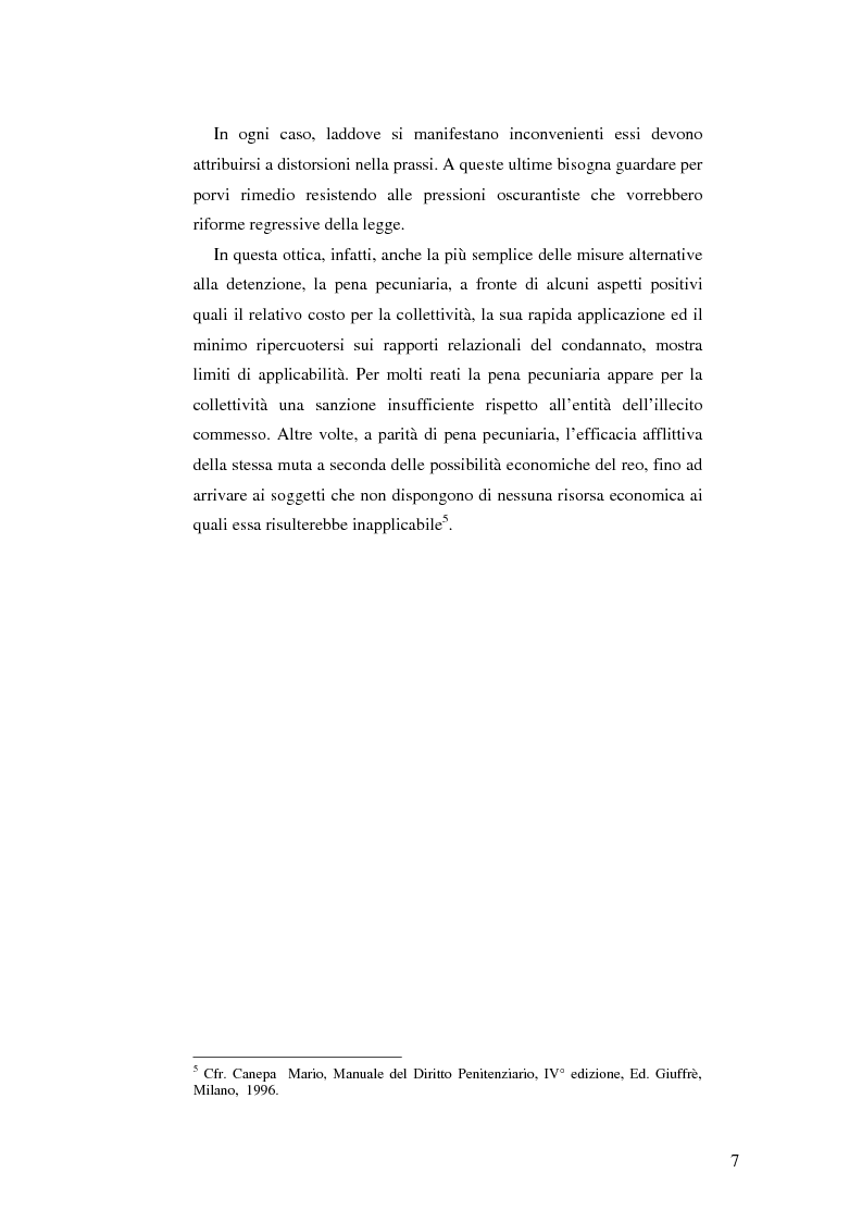Anteprima della tesi: Realtà applicativa delle misure alternative alla pena e risocializzazione del reo, Pagina 3