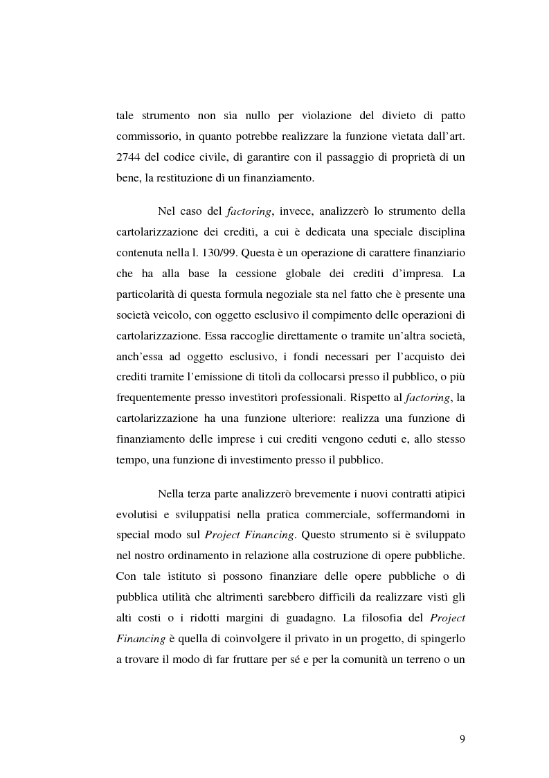 Anteprima della tesi: I servizi bancari atipici di finanziamento per le imprese, Pagina 4