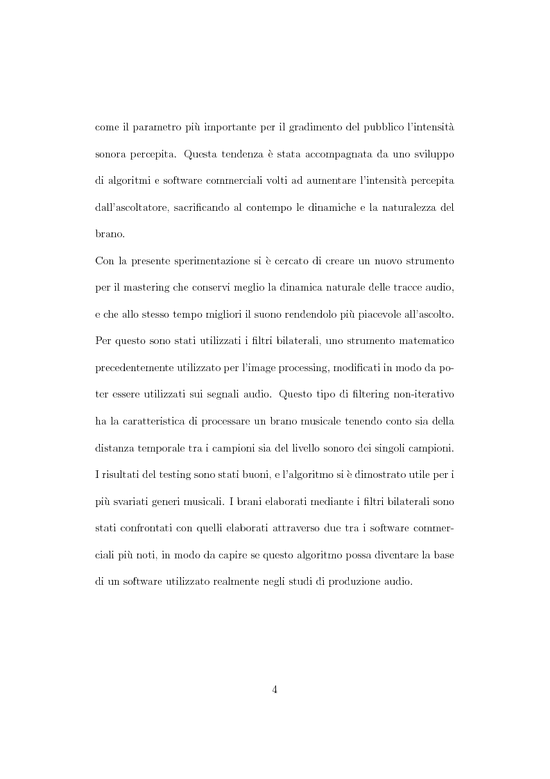 Anteprima della tesi: Design, tuning e sperimentazione di filtri bilaterali per l'audio, Pagina 2