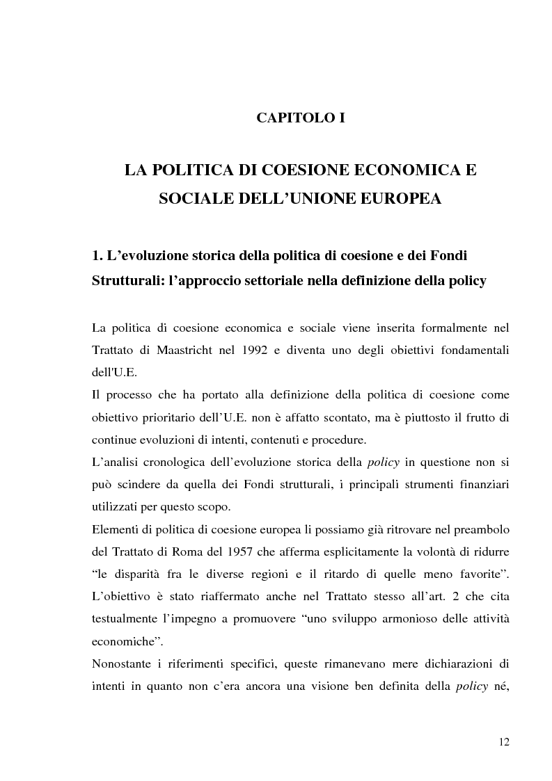 Anteprima della tesi: I fondi strutturali in Basilicata: un caso di successo, Pagina 8
