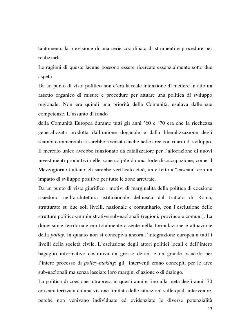 Anteprima della tesi: I fondi strutturali in Basilicata: un caso di successo, Pagina 9