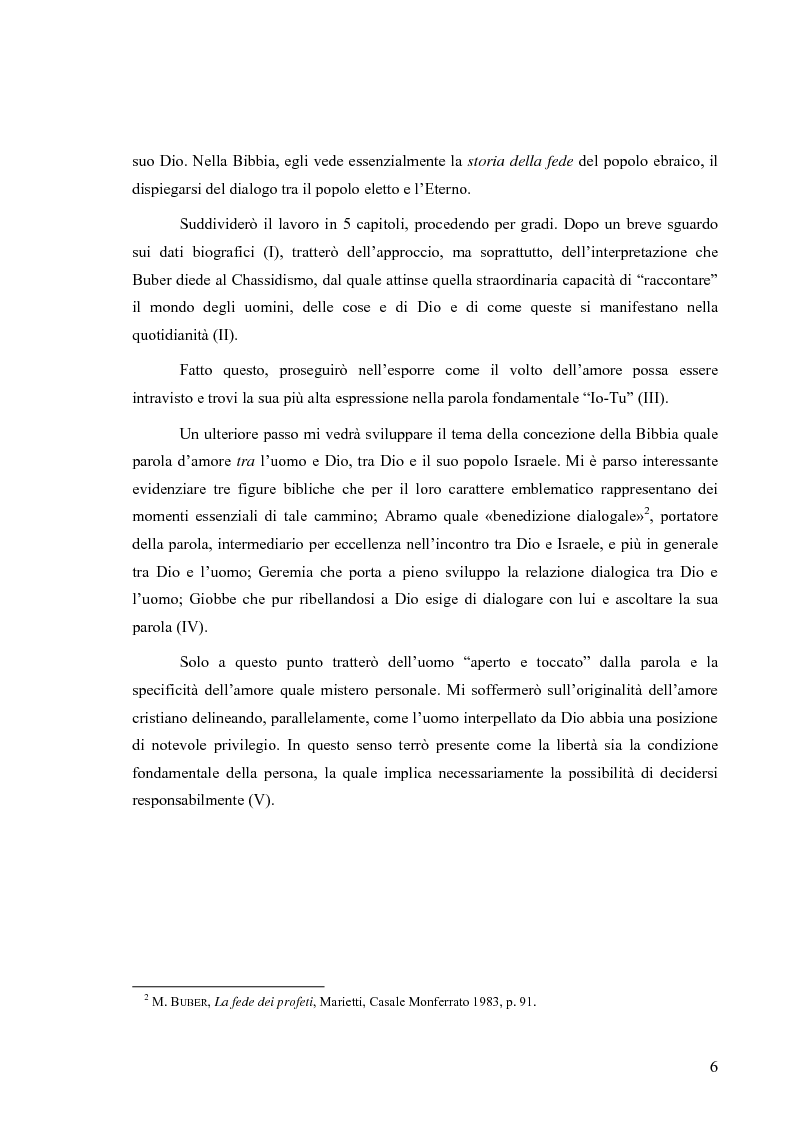Anteprima della tesi: L’uomo esiste nella parola e nell'amore (un itinerario esemplare: in dialogo con Martin Buber), Pagina 3
