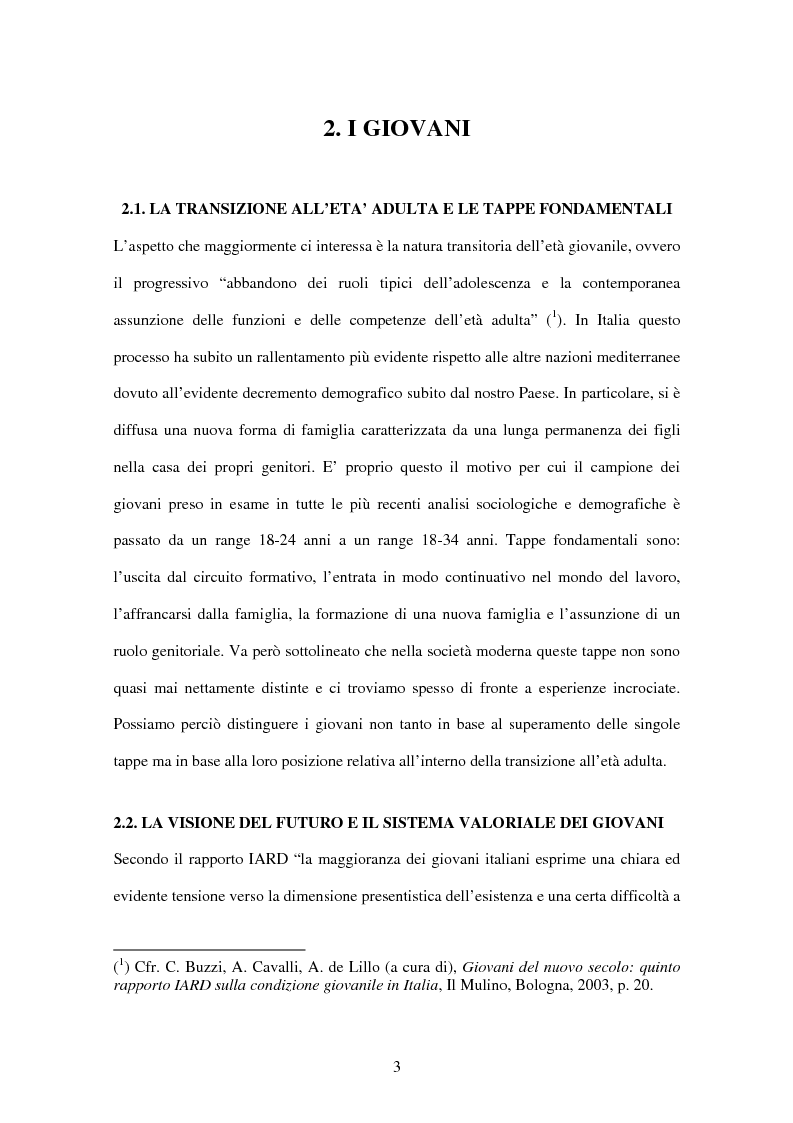 Anteprima della tesi: La condizione giovanile a Verona, Pagina 3