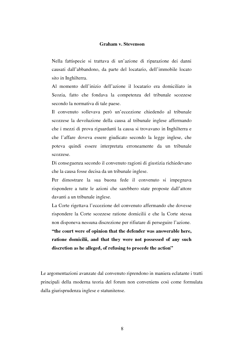 Anteprima della tesi: Profili della litispendenza transnazionale in relazione al cosiddetto forum non conveniens, Pagina 4