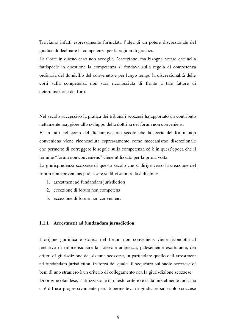 Anteprima della tesi: Profili della litispendenza transnazionale in relazione al cosiddetto forum non conveniens, Pagina 5