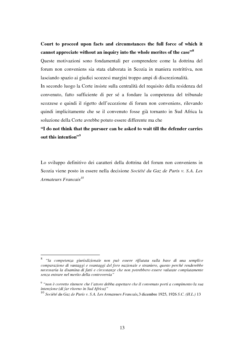 Anteprima della tesi: Profili della litispendenza transnazionale in relazione al cosiddetto forum non conveniens, Pagina 9