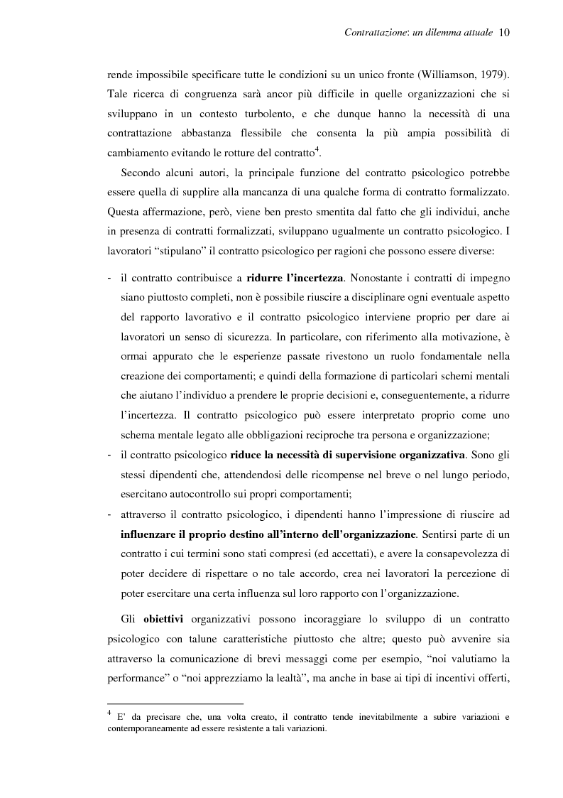 Anteprima della tesi: Il contratto psicologico nelle moderne organizzazioni, Pagina 10