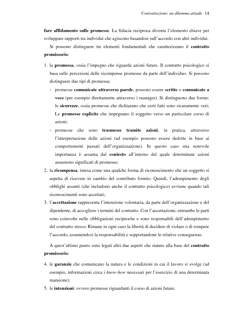 Anteprima della tesi: Il contratto psicologico nelle moderne organizzazioni, Pagina 14