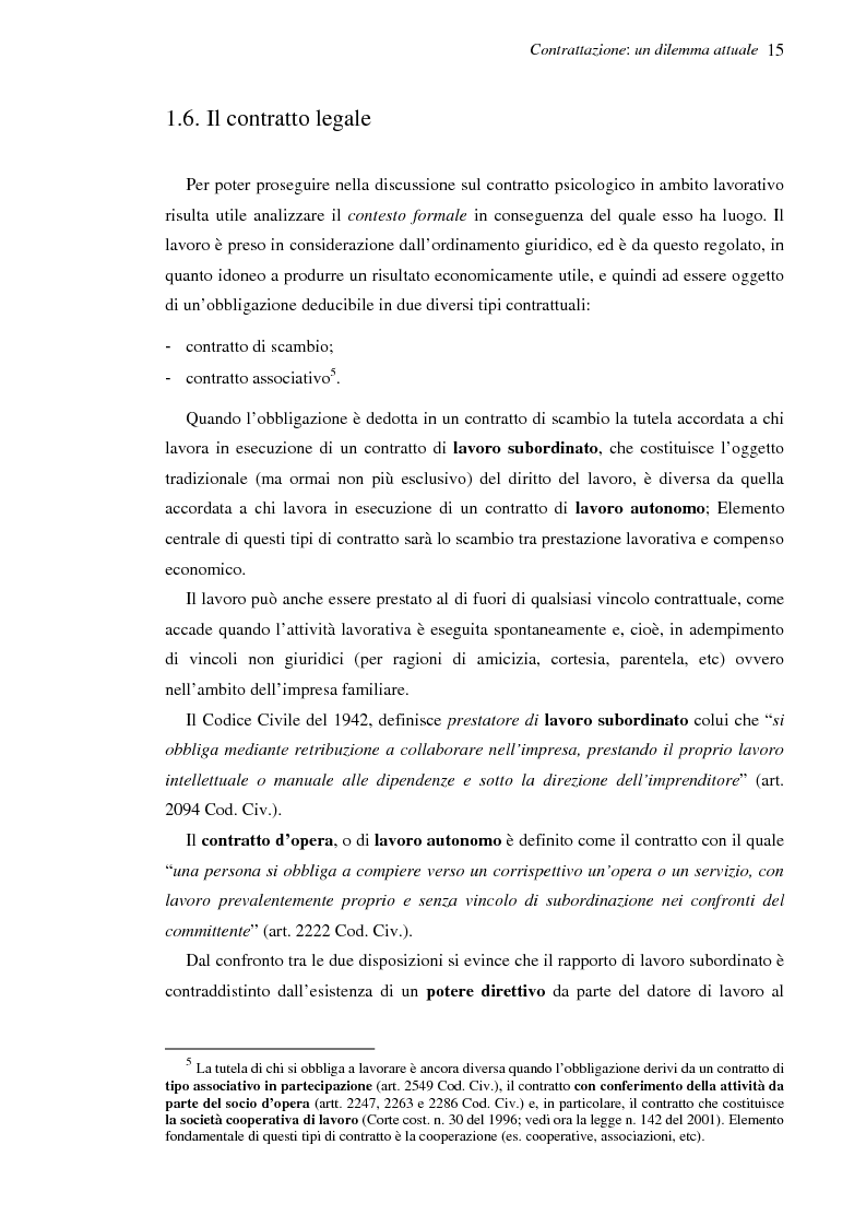 Anteprima della tesi: Il contratto psicologico nelle moderne organizzazioni, Pagina 15