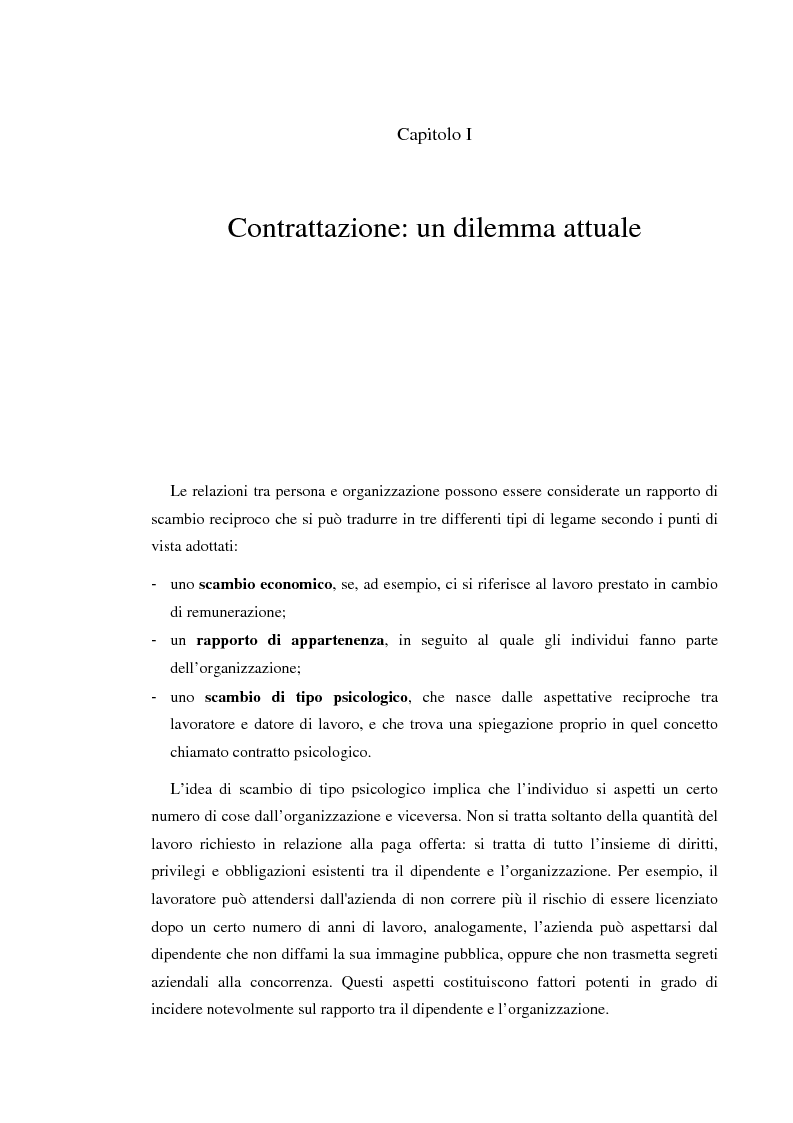 Anteprima della tesi: Il contratto psicologico nelle moderne organizzazioni, Pagina 3