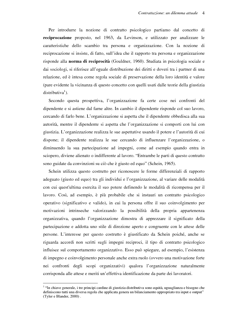 Anteprima della tesi: Il contratto psicologico nelle moderne organizzazioni, Pagina 4