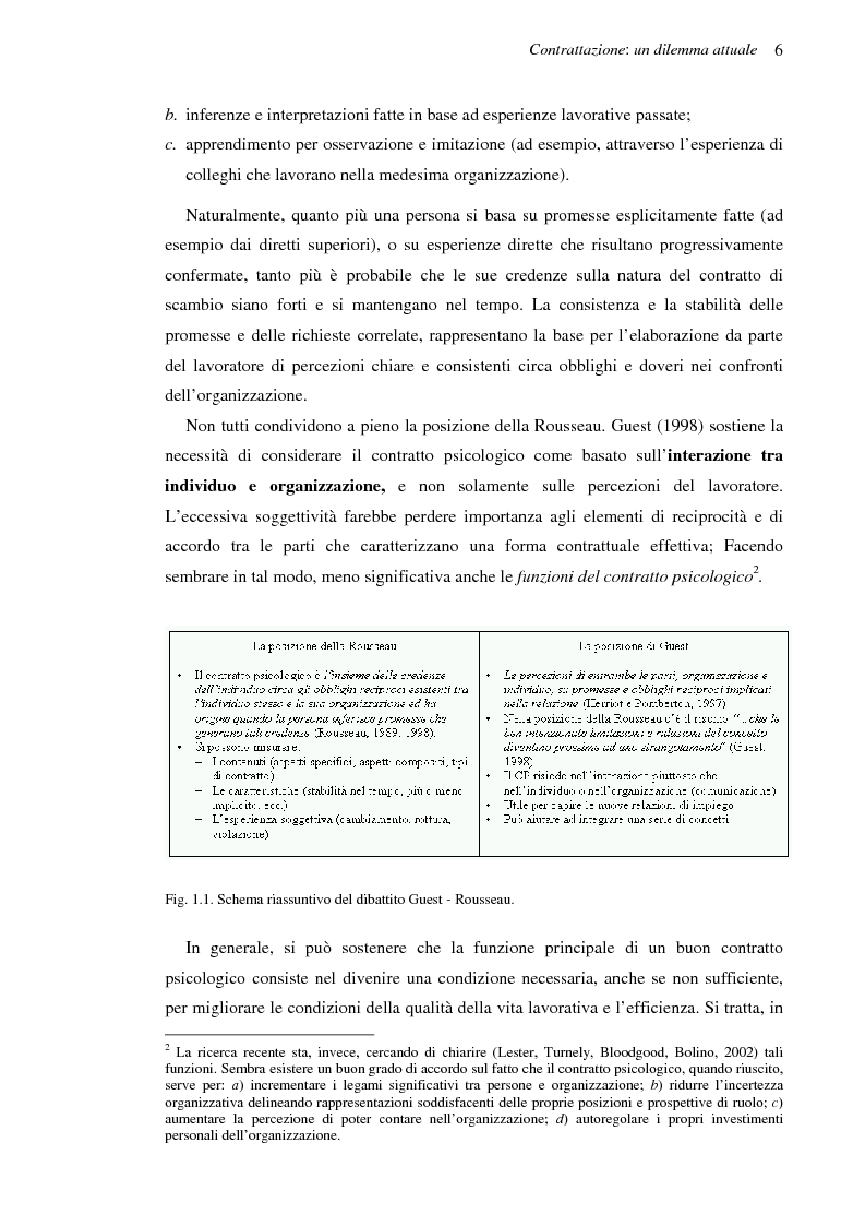 Anteprima della tesi: Il contratto psicologico nelle moderne organizzazioni, Pagina 6
