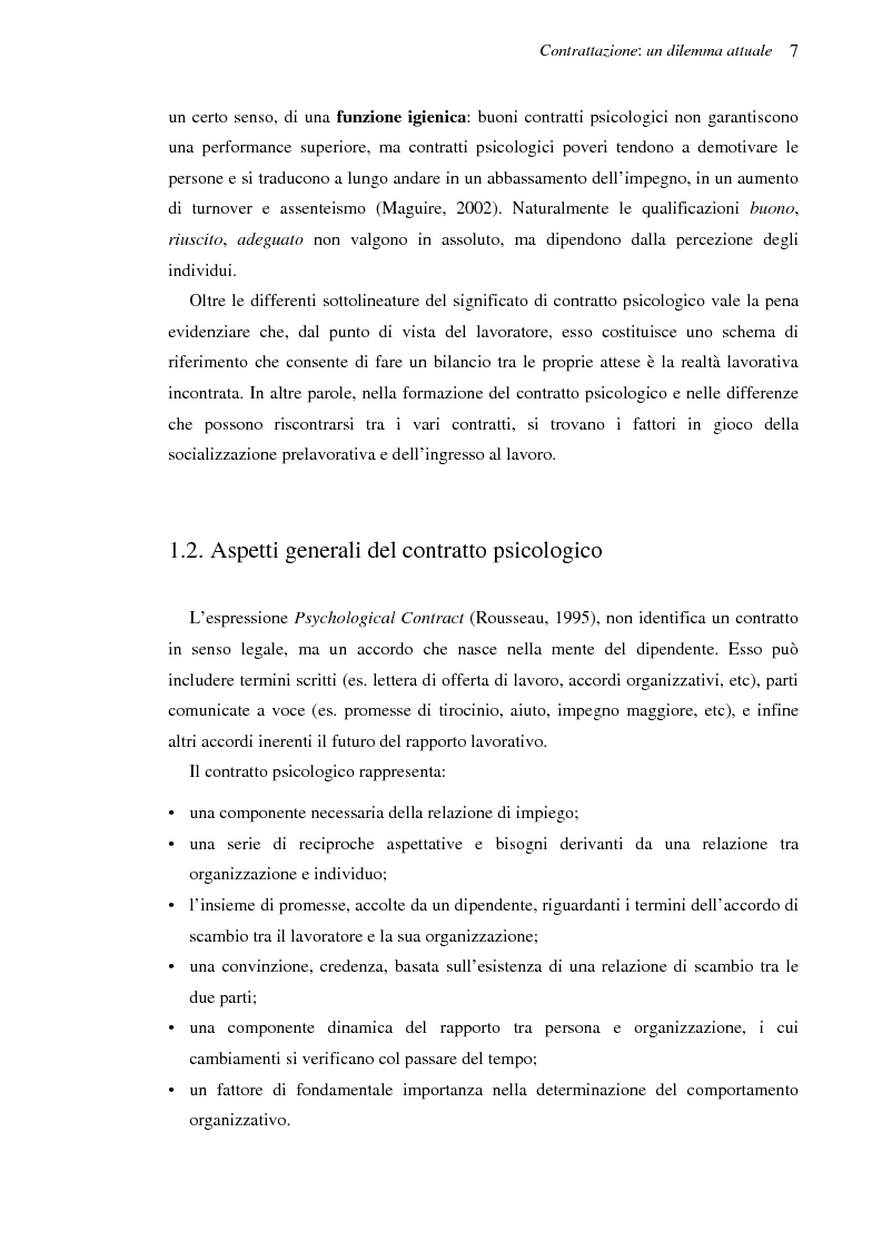Anteprima della tesi: Il contratto psicologico nelle moderne organizzazioni, Pagina 7