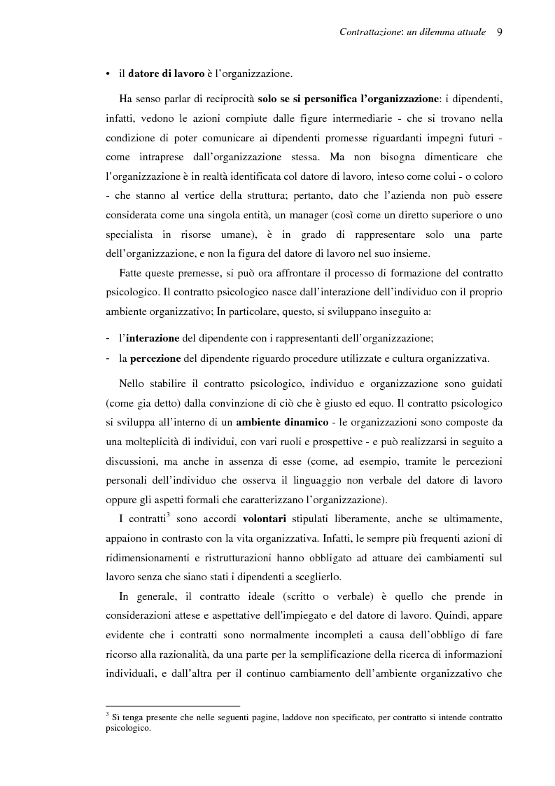 Anteprima della tesi: Il contratto psicologico nelle moderne organizzazioni, Pagina 9