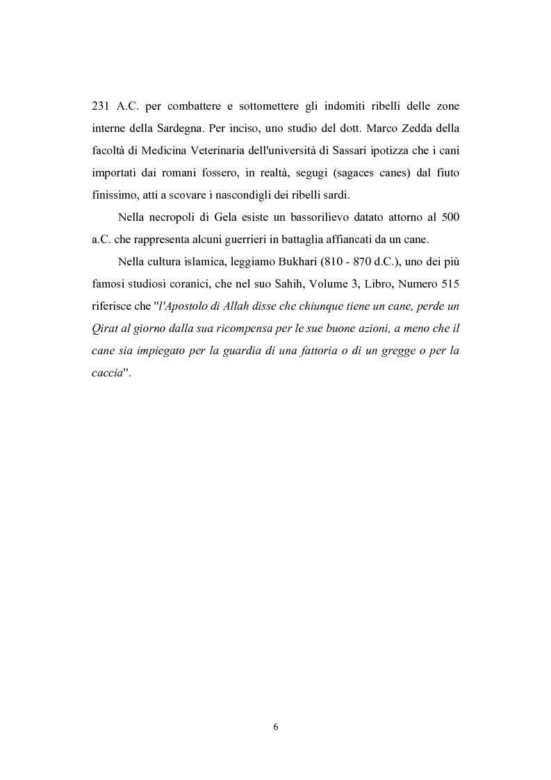 Anteprima della tesi: Il cane per la Pubblica Amministrazione Italiana: una prospettiva storica, Pagina 2