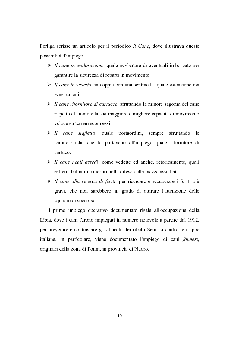 Anteprima della tesi: Il cane per la Pubblica Amministrazione Italiana: una prospettiva storica, Pagina 6