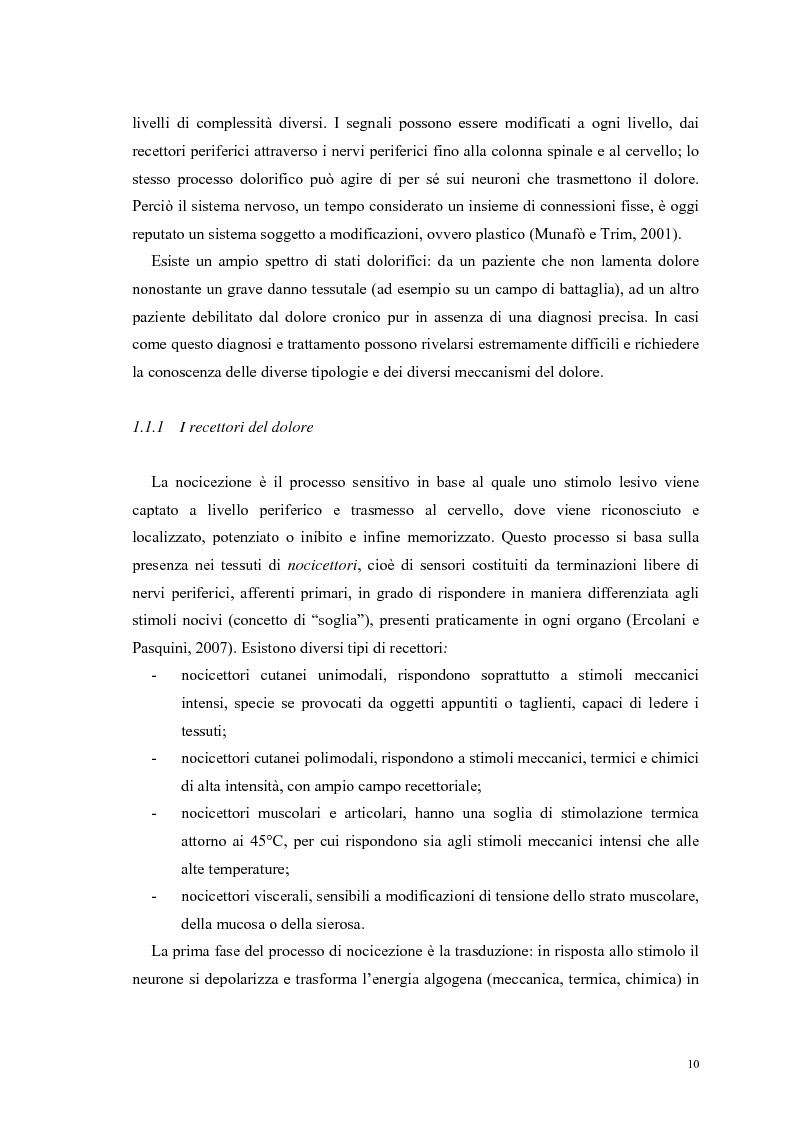 Anteprima della tesi: Aspetti psicologici e relazionali del dolore cronico, Pagina 4