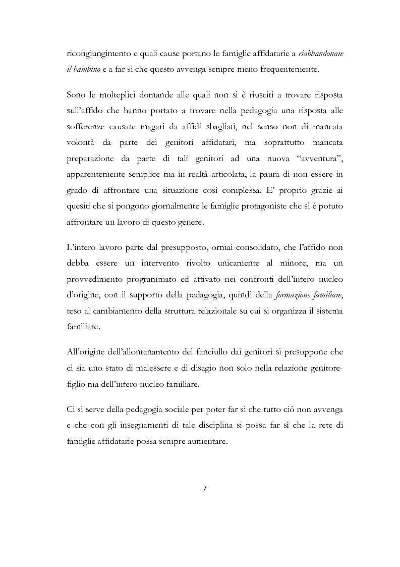 Anteprima della tesi: La formazione delle famiglie affidatarie come nuovo progetto pedagogico di accoglienza, Pagina 3