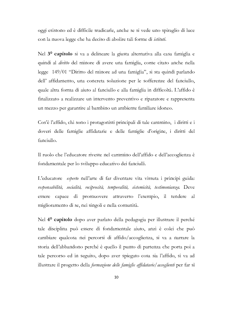 Anteprima della tesi: La formazione delle famiglie affidatarie come nuovo progetto pedagogico di accoglienza, Pagina 6