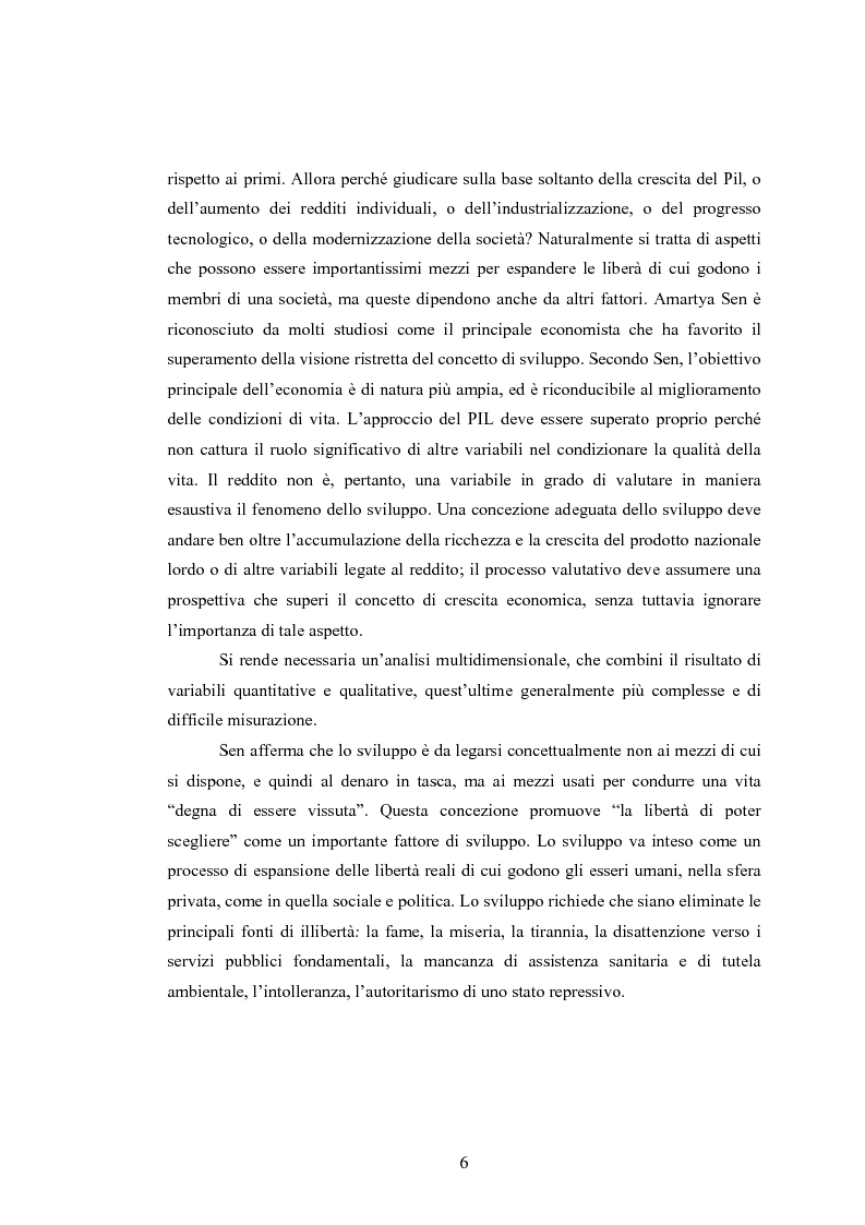Anteprima della tesi: Analisi dei criteri di misurazione dello sviluppo come libertà, Pagina 2