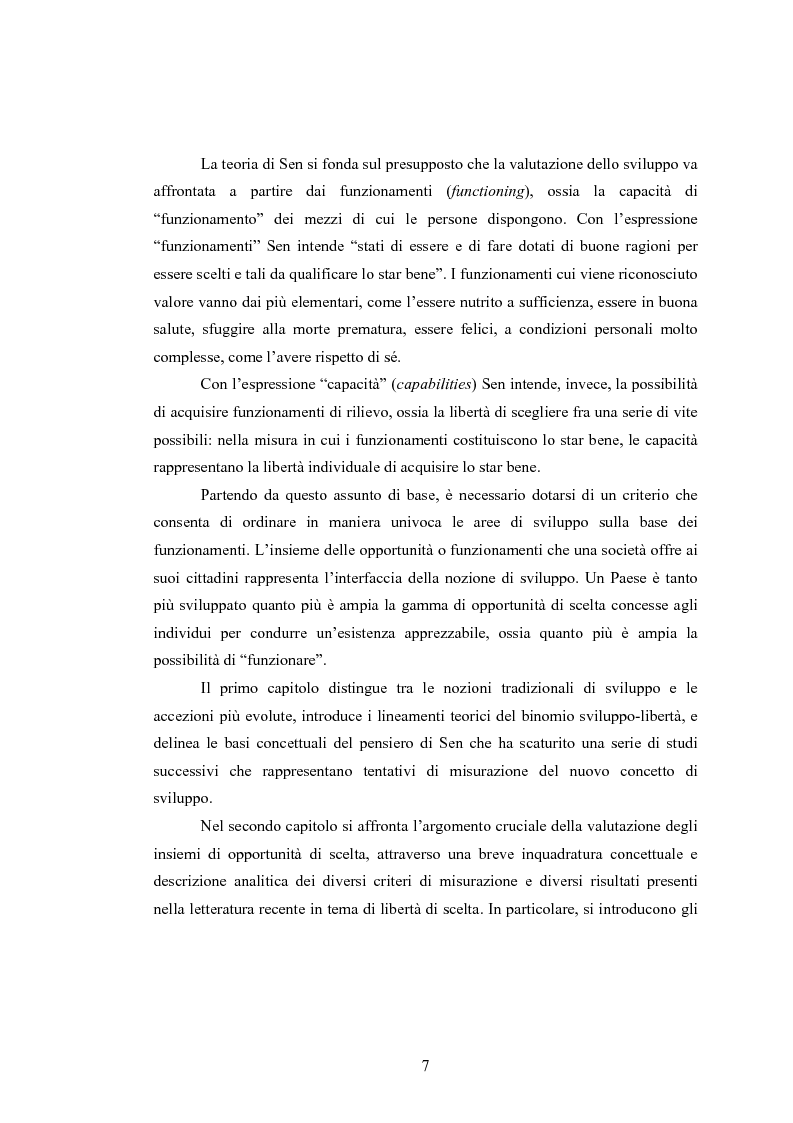 Anteprima della tesi: Analisi dei criteri di misurazione dello sviluppo come libertà, Pagina 3