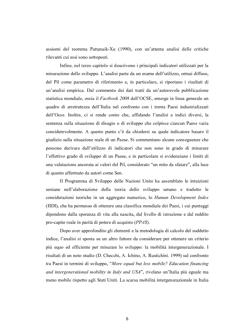 Anteprima della tesi: Analisi dei criteri di misurazione dello sviluppo come libertà, Pagina 4