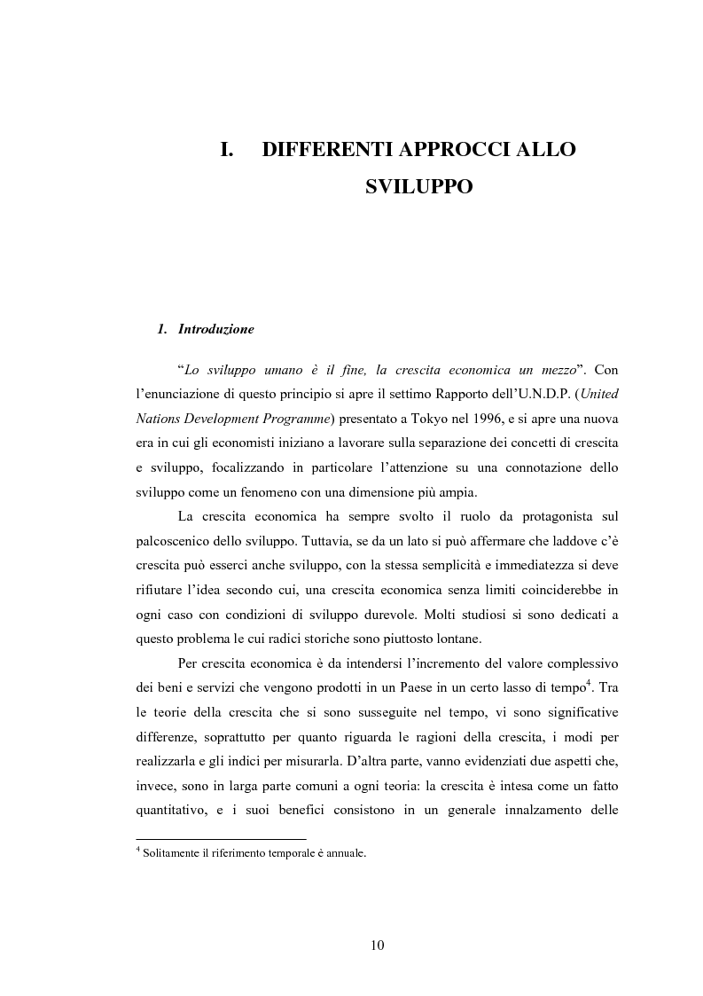 Anteprima della tesi: Analisi dei criteri di misurazione dello sviluppo come libertà, Pagina 6