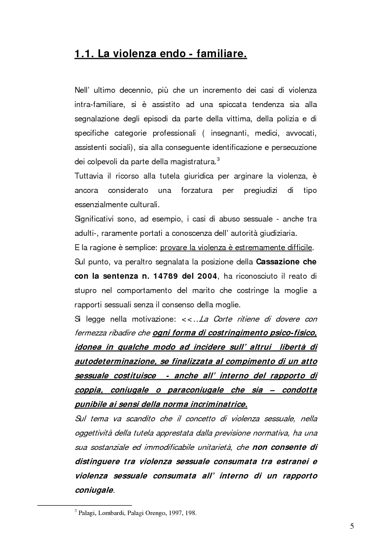 Anteprima della tesi: Stalking e violenza endo-familiare, Pagina 3