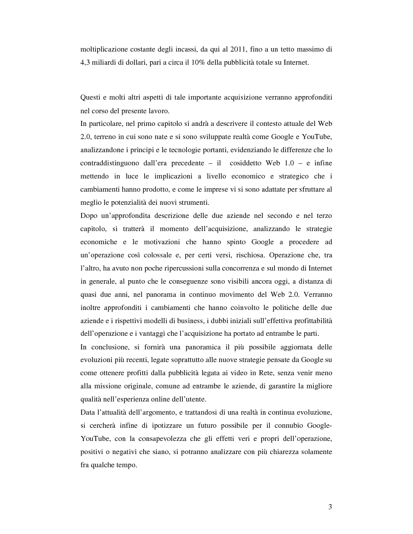 Anteprima della tesi: Convergenza e nuovi equilibri nel Web 2.0: il caso Google-YouTube, Pagina 3
