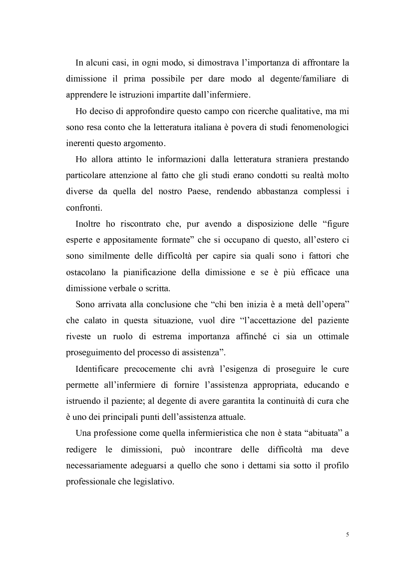 Anteprima della tesi: Ruolo dell'infermiere nella dimissione ospedaliera: un'analisi della letteratura, Pagina 2