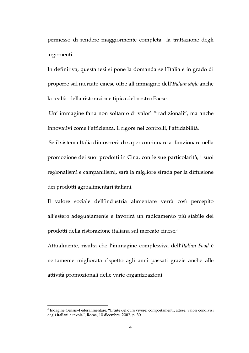 Anteprima della tesi: Percezione, target e strategie della ristorazione italiana a Pechino, Pagina 4