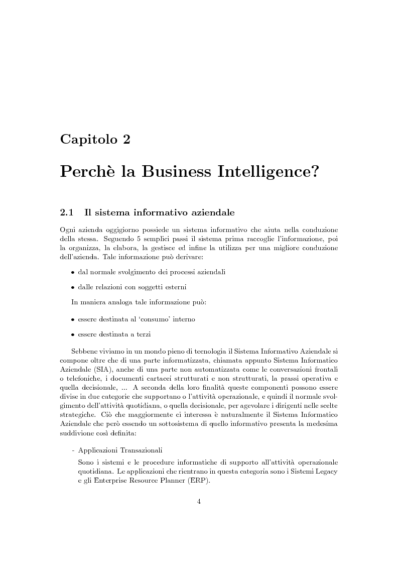 Anteprima della tesi: Problematiche della Business Intelligence, Pagina 3
