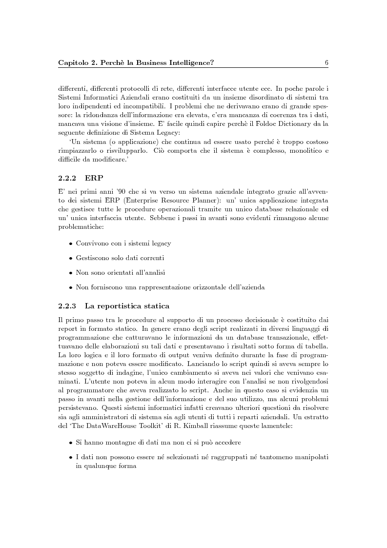 Anteprima della tesi: Problematiche della Business Intelligence, Pagina 5