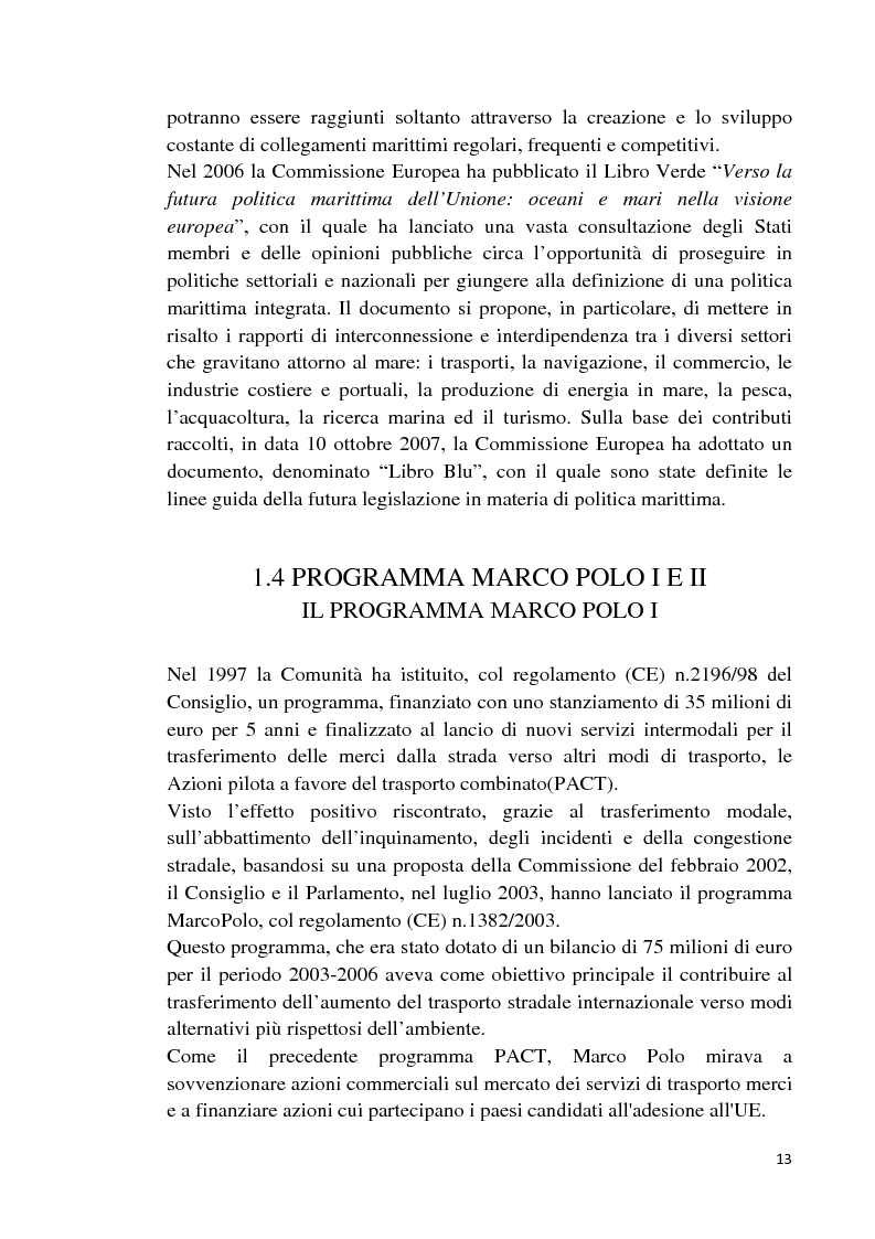 Anteprima della tesi: Studio di fattibilità di un'autostrada del mare in Sardegna, Pagina 10
