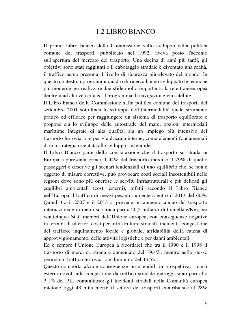 Anteprima della tesi: Studio di fattibilità di un'autostrada del mare in Sardegna, Pagina 5