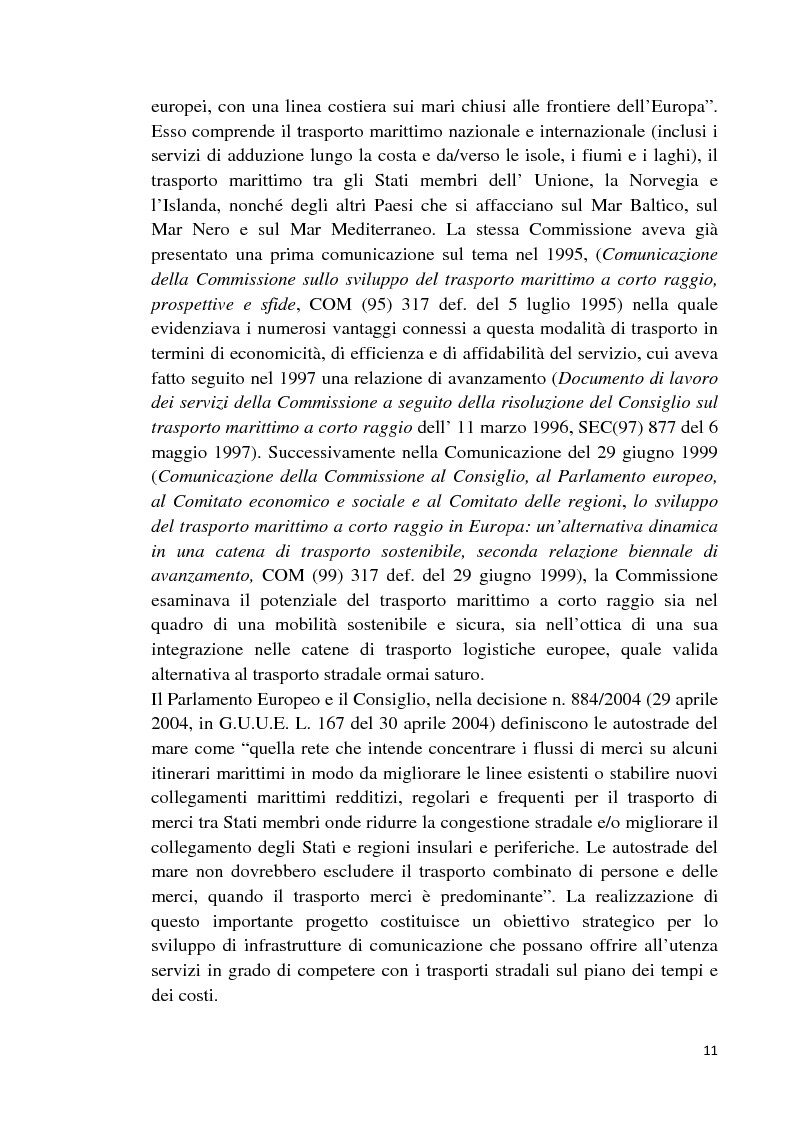 Anteprima della tesi: Studio di fattibilità di un'autostrada del mare in Sardegna, Pagina 8